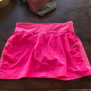 bright pink workout skort